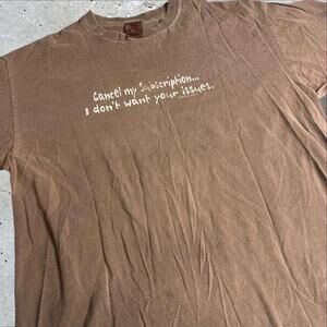 Y2K Dad Joke Tee‎ Short Sleeve Crew Neck Cancel My Subscription Size L